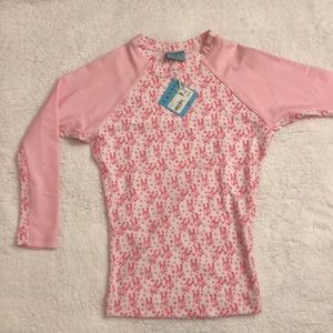 Girls ballerina swim shirt